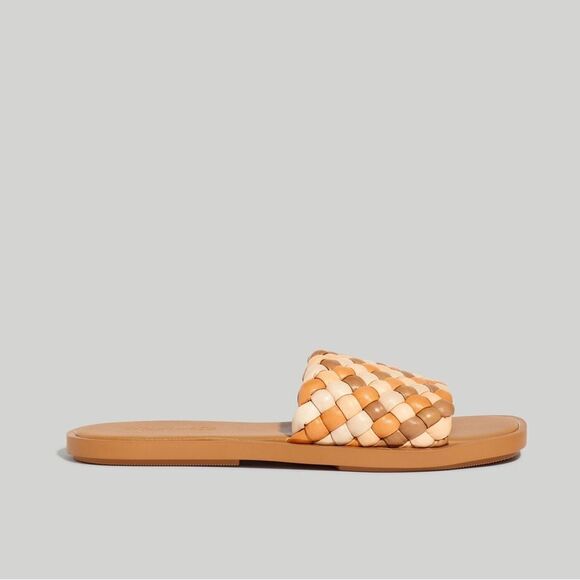 Madewell Suzi Slide Sandal in Multi Woven Leather NIB - Picture 2 of 9